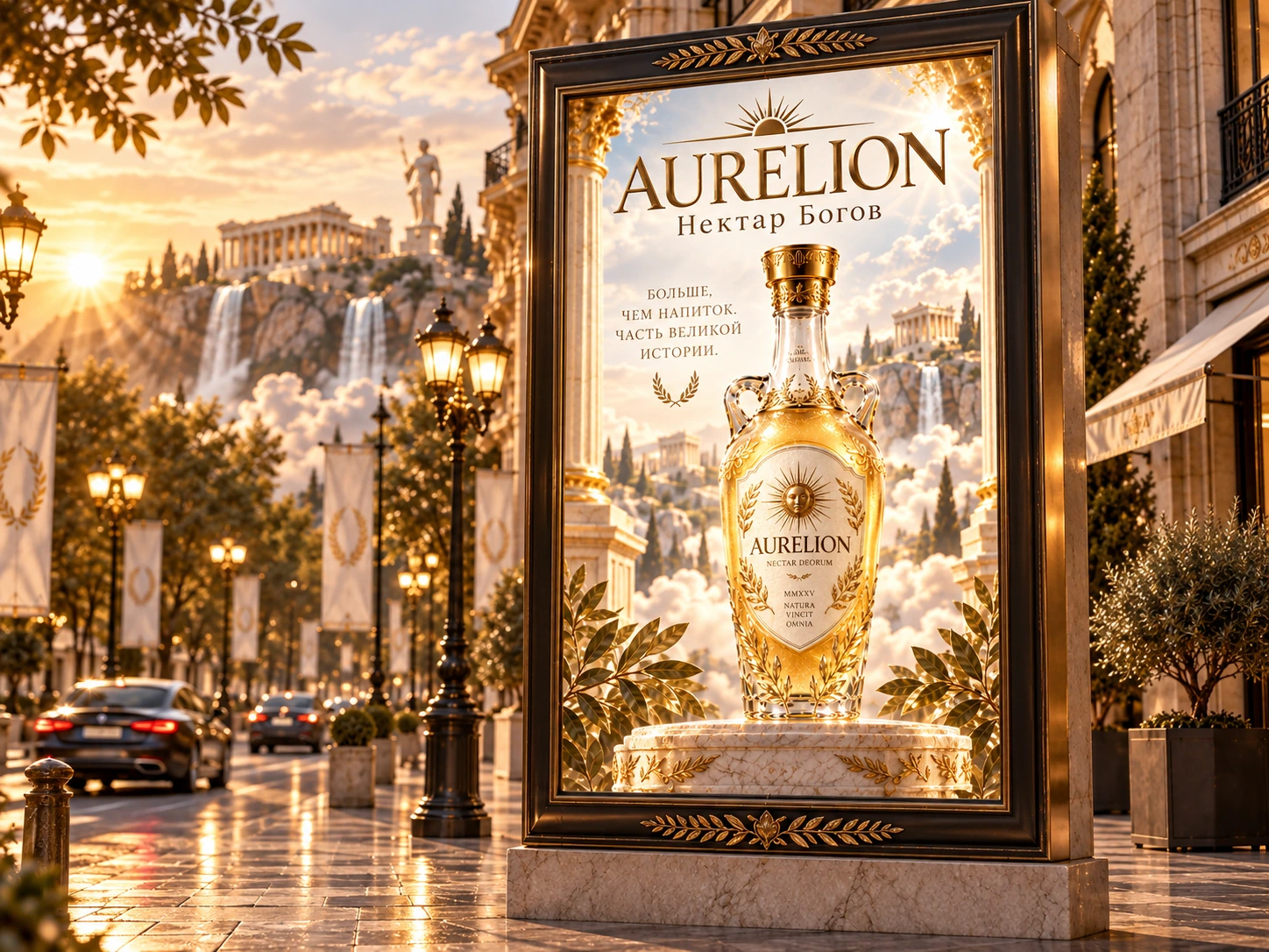 AURELION на премиальном городском outdoor-носителе